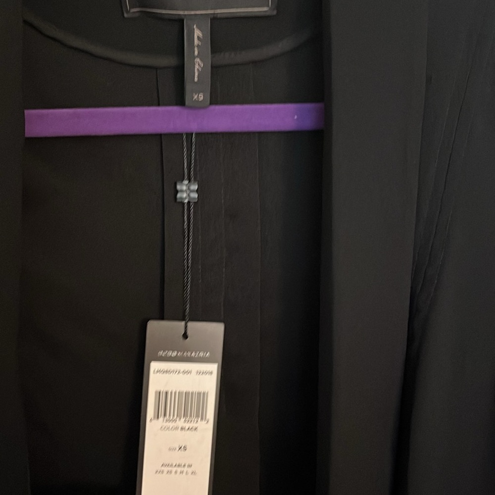 BCBGMAXAZRIA BLACK Bell Sleeve Duster in BLACK - Picture 5 of 7